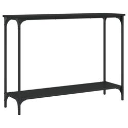 vidaXL Konsollbord svart 101x30,5x75 cm konstruert tre