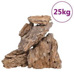 vidaXL Dragesteiner 25 kg blandet farge 10-30 cm