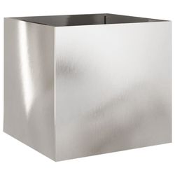 vidaXL plantekasse 49x47x46 cm rustfrit stål sølvfarvet