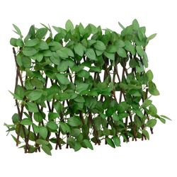 vidaXL espalier med kunstig vedbend 180x30 cm udvidelig grøn