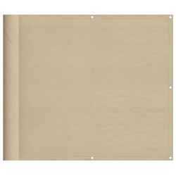 vidaXL Balkongskjerm beige 90x700 cm 100% polyester oxford