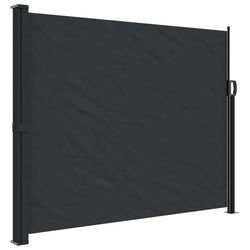 vidaXL Uttrekkbar sidemarkise svart 160x500 cm