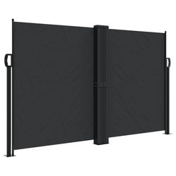 vidaXL Uttrekkbar sidemarkise 140x600 cm svart