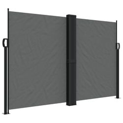vidaXL Uttrekkbar sidemarkise antrasitt 160x1000 cm