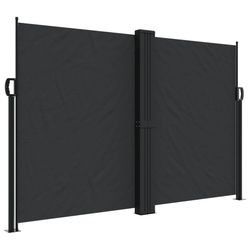 vidaXL Uttrekkbar sidemarkise 160x1000 cm svart