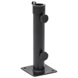 vidaXL Parasollfot for Ø38/48 mm stang matt svart stål