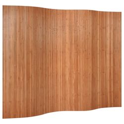 vidaXL Romdeler brun bredde 250 cm høyde 165 cm bambus