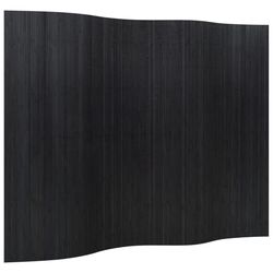 vidaXL Romdeler svart bredde 250 cm høyde 165 cm bambus