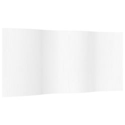 vidaXL Romdeler hvit bredde 400 cm høyde 165 cm bambus