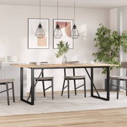 vidaXL Ben for spisebord O-ramme 160x80x73 cm stål