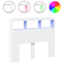 vidaXL Hodegavl skap med LED hvit 120x17x102 cm