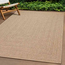 vidaXL Teppe ZIZUR 100x200 cm jute-utseende innendørs og utendørs