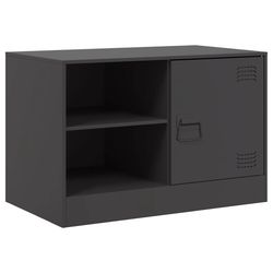 vidaXL TV-benk svart 67x39x44 cm stål