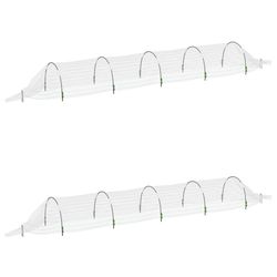 vidaXL Nettingtunneler 2 stk 1,5x5 m glassfiber og PP