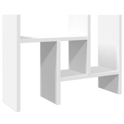 vidaXL Hylle til skrivebord hvit 34,5x15,5x35,5 cm konstruert tre