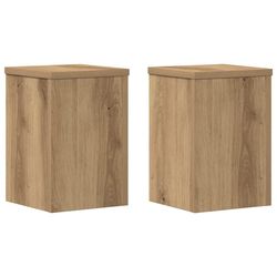 vidaXL Plantestativer 2 stk artisan eik 20x20x30 cm konstruert tre