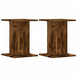vidaXL Høyttalerstativ 2 stk røkt eik 30x30x40 cm konstruert tre