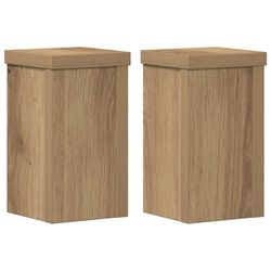 vidaXL Plantestativer 2 stk artisan eik 10x10x18 cm konstruert tre