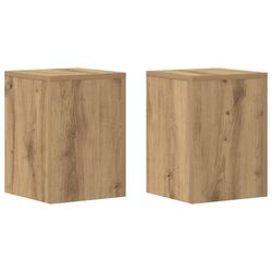 vidaXL Plantestativer 2 stk artisan eik 25x25x35 cm konstruert tre