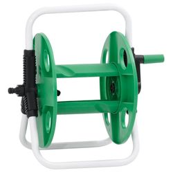vidaXL Frittstående slangetrommel for 45 m 1/2" slange stål grønn