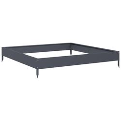 vidaXL Forhøyet hagebed antrasitt 100x100x18,5 cm stål