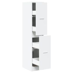vidaXL Apotekskap hvit 30x41x144,5 cm konstruert tre