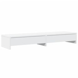 vidaXL Skärmställ med lådor vit 100x27x15 cm konstruerat trä