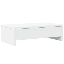 vidaXL Skärmställ med lådor vit 50x27x15 cm konstruerat trä