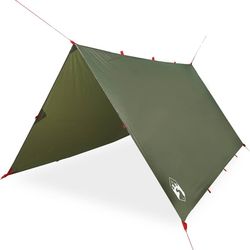 vidaXL Campingpresenning olivengrønn 306x306 cm vanntett
