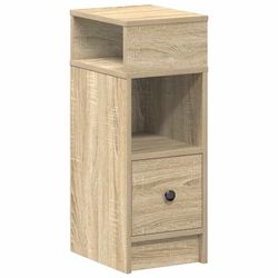 vidaXL Nattbord med skuff sonoma eik 25x31x66 cm