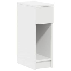 vidaXL Nattbord med skuff hvit 20x36x60 cm