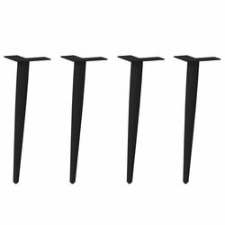 vidaXL Sofabordben konisk form 4 stk. 42-43 cm stål sort