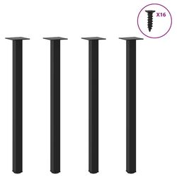 vidaXL konsolbordben 4 stk. sort 72-74 cm stål