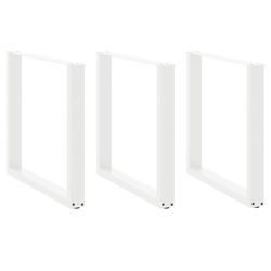 vidaXL sofabordben U-formet 3 stk. 90x(72-73) cm stål hvid