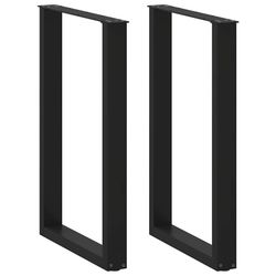 vidaXL barbordsben U-formet 2 stk. sort 60x(90-91) cm stål