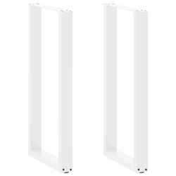 vidaXL barbordsben U-formet 2 stk. hvid 40x(100-101) cm stål