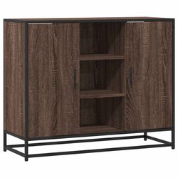 vidaXL Skjenk brun eik 92x35x76 cm konstruert tre