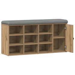vidaXL Skohylle artisan eik 102x32x50 cm konstruert tre