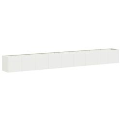 vidaXL plantekasse hvid 360x40x40 cm koldvalset stål