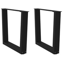 vidaXL Salongbordben V-formet 2 stk svart 50x(42-43,3) cm stål