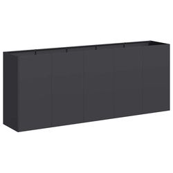 vidaXL Plantekasse svart 200x40x80 cm kaldvalset stål