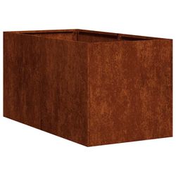 vidaXL Plantekasse rust 40x80x40 cm forvitringsstål