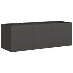 vidaXL Blomsterkasse svart 120x40x40 cm kaldvalset stål