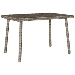 vidaXL havesofabord 60x40x37 cm firkantet polyrattan grå
