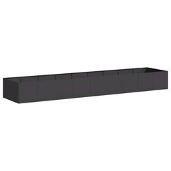 vidaXL Plantekasse svart 360x80x40 cm stål