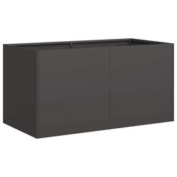 vidaXL Plantekasse svart 80x40x40 cm kaldvalset stål