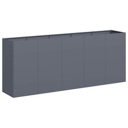 vidaXL plantekasse 200x40x80 cm koldvalset stål antracitgrå