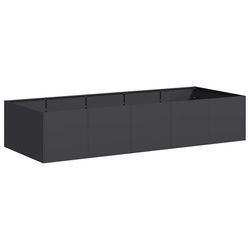 vidaXL Plantekasse svart 200x80x40 cm stål