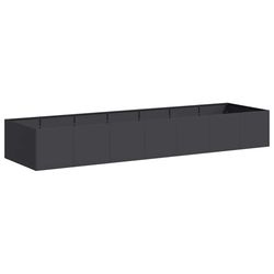 vidaXL plantekasse 280x80x40 cm stål sort