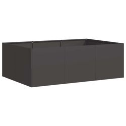vidaXL Plantekasse svart 120x80x40 cm stål